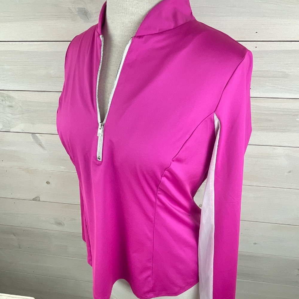 Amy Sport Pink Long Sleeve Golf Tennis Athletic Top Katelyn Paloma - NWT